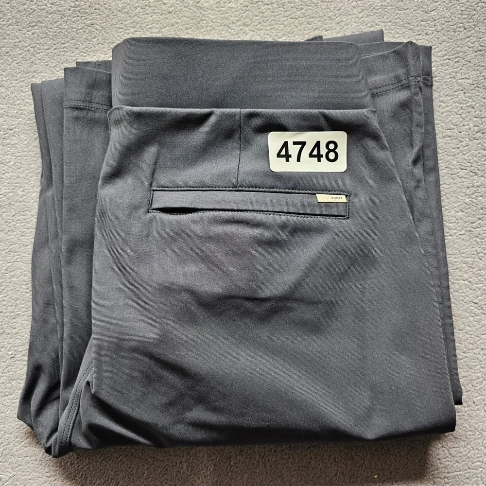Vuori Wide Leg Pintuck Trousers Womens 6 Charcoal Gray Performance Workwear Pant